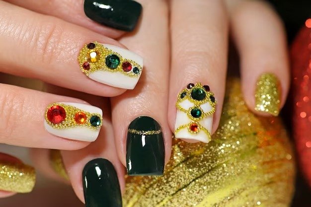 The Sparkling World of Nail Designs with Jewels